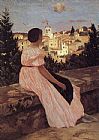 Frederic Bazille Famous Paintings - The Pink Dress